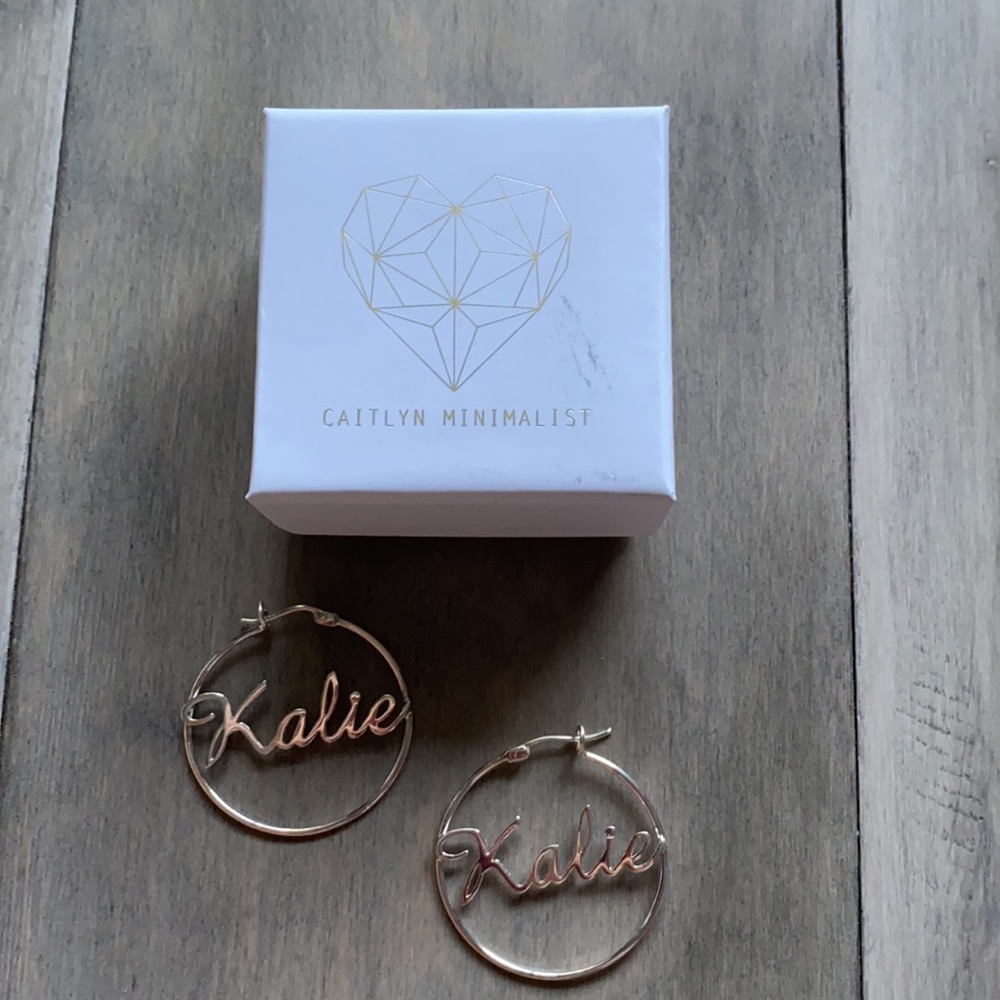 Custom Name “Kalie” Hoop Earrings